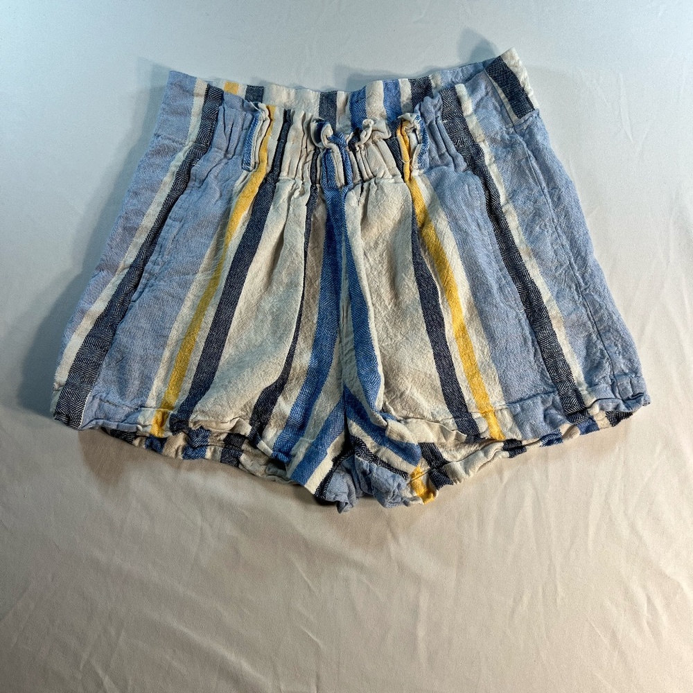 Indigo Rein Linen Blend Shorts Bundle Size L (2 Pair) Lightweight Summer Rayon